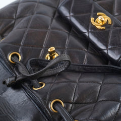 Chanel Duma Backpack 24K Gold Black Vintage