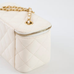 Chanel Pearl Crush Vanity Lambskin White GHW 31 Series