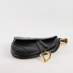Christian Dior Medium Saddle Leather Black