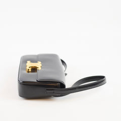 Celine Triomphe Shoulder Bag Leather Black