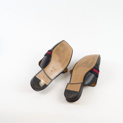 Gucci Pricetown Mules Leather Black - Size 36