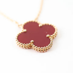 Van Cleef & Arpels VCA Magic Alhambra Prince Edition Carnelian Necklace