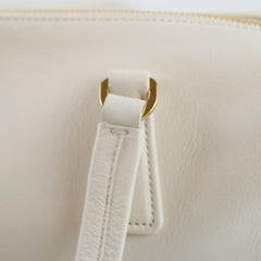 Prada Soft Grain Medium White Shoulder Bag