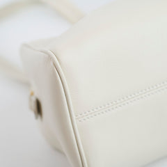 Prada Soft Grain Medium White Shoulder Bag