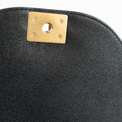 Chanel Half Moon Boy Bag Shiny Caviar Black (microchip)