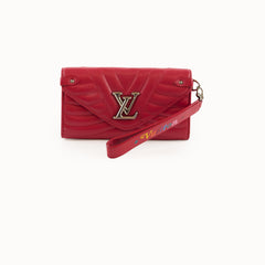 Louis Vuitton New Wave Long Wallet Leather Rouge