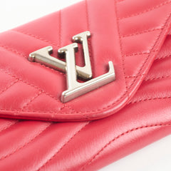 Louis Vuitton New Wave Long Wallet Leather Rouge