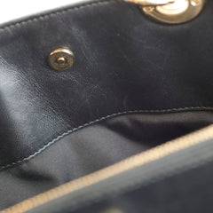 Christian Dior Large Cannage Tote Lambskin Black