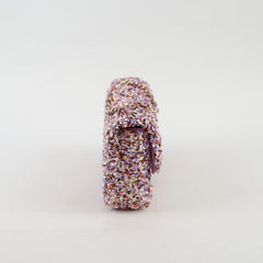 Chanel Mini Sequin Flap Pink/Lavender/White - 2026 Spring Collection