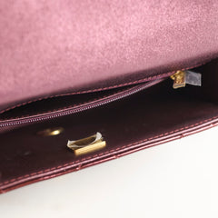 Chanel Mini Top Handle Metallic Mirror Flap Burgundy - 2025/26 FW