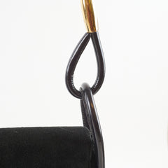 Gucci Vintage Nubuck Shoulder Bag Black
