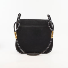 Gucci Vintage Nubuck Shoulder Bag Black