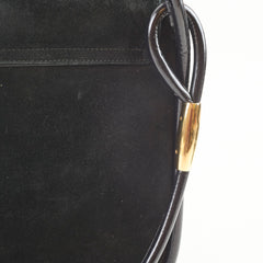 Gucci Vintage Nubuck Shoulder Bag Black
