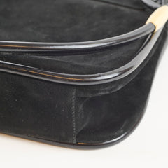Gucci Vintage Nubuck Shoulder Bag Black