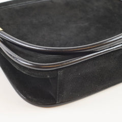Gucci Vintage Nubuck Shoulder Bag Black