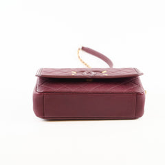 Chanel CC Filigree Flap Caviar Burgundy