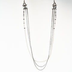 Chanel Long Necklace Crystal Pearl Costume Jewellery