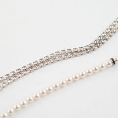 Chanel Long Necklace Crystal Pearl Costume Jewellery