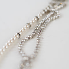 Chanel Long Necklace Crystal Pearl Costume Jewellery