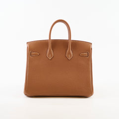 Hermes Birkin 25 Gold GHW Togo - Stamp Z