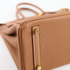 Hermes Birkin 25 Gold GHW Togo - Stamp Z