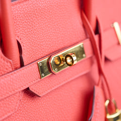 Hermes Birkin 30 Capucine X Stamp Togo Gold HW