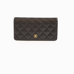 Chanel Long Wallet Black Caviar