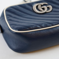 Gucci GG Marmont Small Torchon Camera Bag Navy