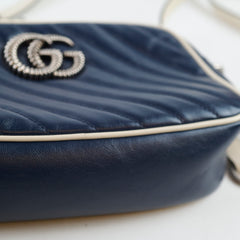 Gucci GG Marmont Small Torchon Camera Bag Navy