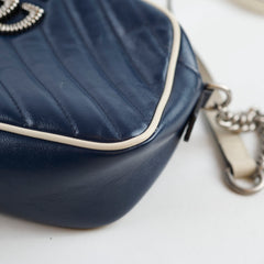 Gucci GG Marmont Small Torchon Camera Bag Navy