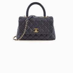 Chanel Small Coco Handle Caviar Navy