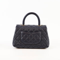 Chanel Small Coco Handle Caviar Navy