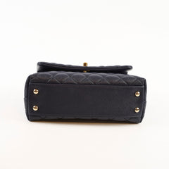 Chanel Small Coco Handle Caviar Navy