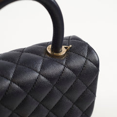 Chanel Small Coco Handle Caviar Navy