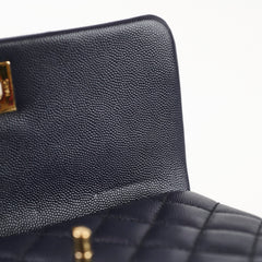 Chanel Small Coco Handle Caviar Navy
