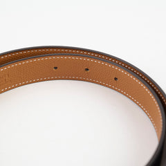 Hermes H Reversible Belt Black Gold Size 75