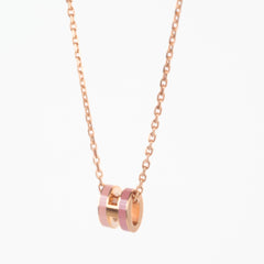 Hermes Mini Pop H Rose Pendant Necklace