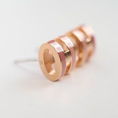 Hermes Mini Pop H Rose Stud Earrings