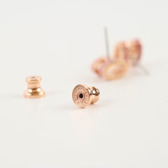 Hermes Mini Pop H Rose Stud Earrings