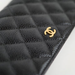 Chanel Long Caviar Wallet Black