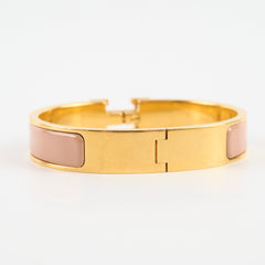 Hermes Clic H Bracelet Beige Enamel PM