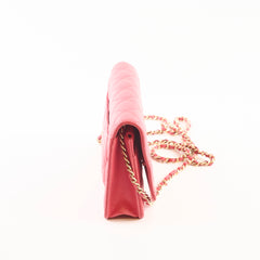Chanel Caviar Wallet On Chain Red