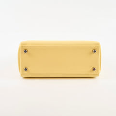 Hermes Kelly 25 Jaune Poussin Togo K Stamp
