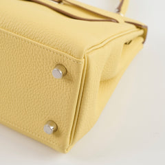 Hermes Kelly 25 Jaune Poussin Togo K Stamp