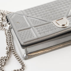 Christian Dior Diorama Wallet On Chain WOC Silver