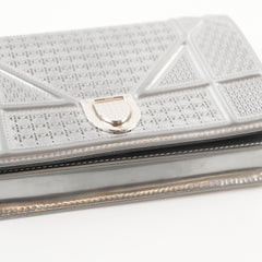Christian Dior Diorama Wallet On Chain WOC Silver