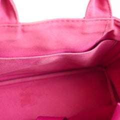 Prada Small Prada Canapa Canvas Tote Pink