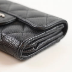 Chanel Caviar Flap Card Holder Black