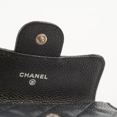 Chanel Caviar Flap Card Holder Black