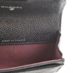 Chanel Caviar Flap Card Holder Black